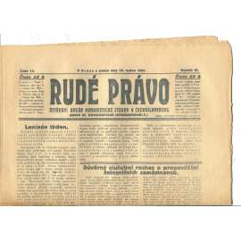 Rudé právo, ročník VI., číslo 14/1925 (1. republika, staré noviny) - 16.1.1925