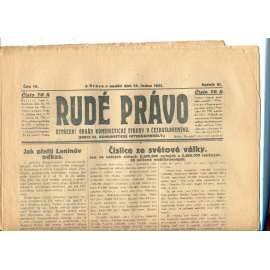 Rudé právo, ročník VI., číslo 16/1925 (1. republika, staré noviny) - 18.1.1925 (není kompletní)
