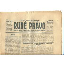Rudé právo, ročník VI., číslo 6/1925 (1. republika, staré noviny) - 7.1.1925