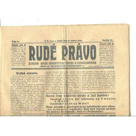 Rudé právo, ročník VI., číslo 8/1925 (1. republika, staré noviny) - 9.1.1925