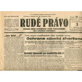 Rudé právo, ročník XI., číslo 271/1930 (1. republika, staré noviny) - 22.11.1930