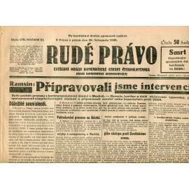 Rudé právo, ročník XI., číslo 276/1930 (1. republika, staré noviny) - 28.11.1930