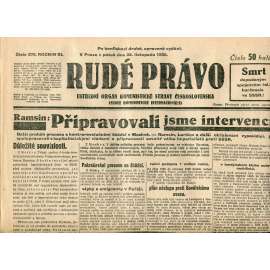 Rudé právo, ročník XI., číslo 276/1930 (1. republika, staré noviny) - 28.11.1930