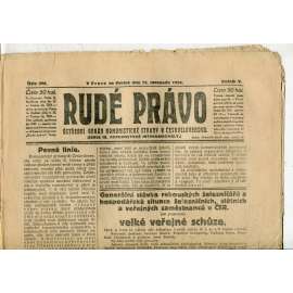 Rudé právo, ročník V., číslo 266/1924 (1. republika, staré noviny) - 13.11.1924 (není komletní)