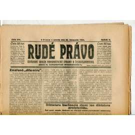Rudé právo, ročník V., číslo 274/1924 (1. republika, staré noviny) - 22.11.1924 Rudé právo, ročník V., číslo 274/1924 (1. republika, staré noviny) - 22.11.1924