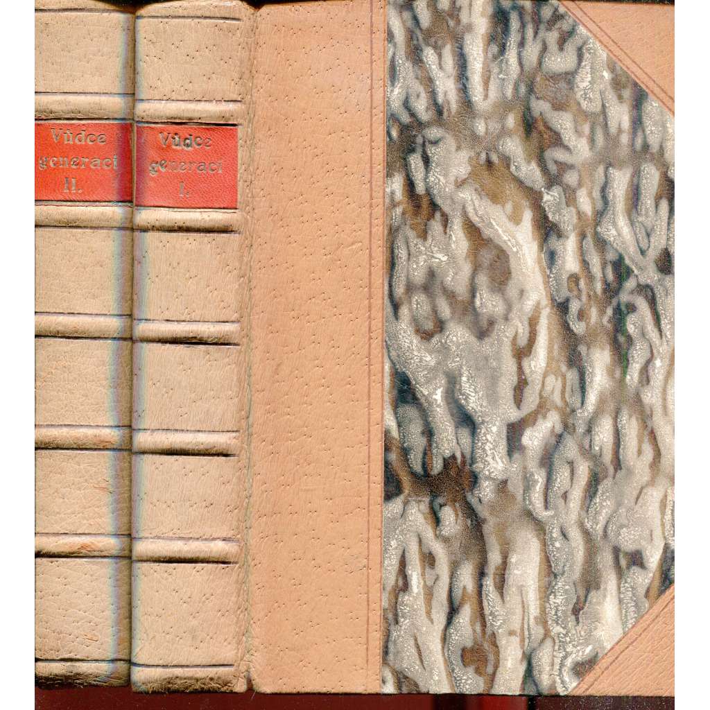 Vůdce generací I. a II. (2 svazky) Masarykův sborník (prezident Masaryk) - vazba kůže - polokožená