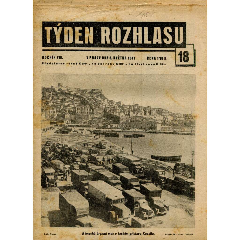 Týden rozhlasu (3.5.1941) - staré noviny