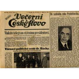 Večerní České slovo (15.3.1945) - staré noviny