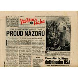 Večerní Praha (5.4.1968) - staré noviny