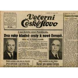 Večerní České slovo (15.3.1941) - staré noviny