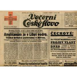 Večerní České slovo (2.6.1942) - staré noviny
