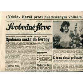 Svobodné slovo (10.6.1991) - staré noviny