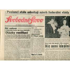 Svobodné slovo (9.2.1991) - staré noviny