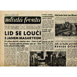 Mladá fronta (13.3.1948) - staré noviny (JaAn Masaryk)
