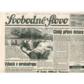 Svobodné slovo (1.3.1993) - staré noviny