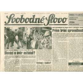 Svobodné slovo (1.2.1993) - staré noviny