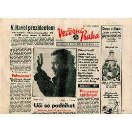 Večerní Praha (29.12.1989) - staré noviny