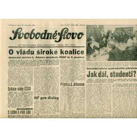 Svobodné slovo (29.11.1989) - staré noviny