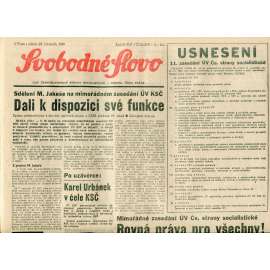 Svobodné slovo (25.11.1989) - staré noviny