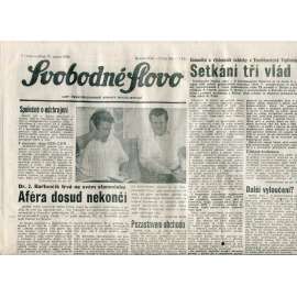 Svobodné slovo (10.8.1990) - staré noviny