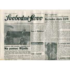 Svobodné slovo (9.8.1990) - staré noviny
