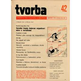 Tvorba, ročník XVI., číslo 42/1947 (15.10.1947) - Týdeník pro kulturu a politiku (časopis, noviny)