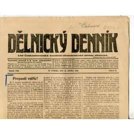 Dělnický denník (28.4.1920) 1. republika, staré noviny