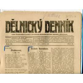 Dělnický denník (1.5.1920) 1. republika, staré noviny