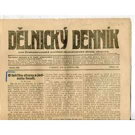 Dělnický denník (15.5.1920) 1. republika, staré noviny