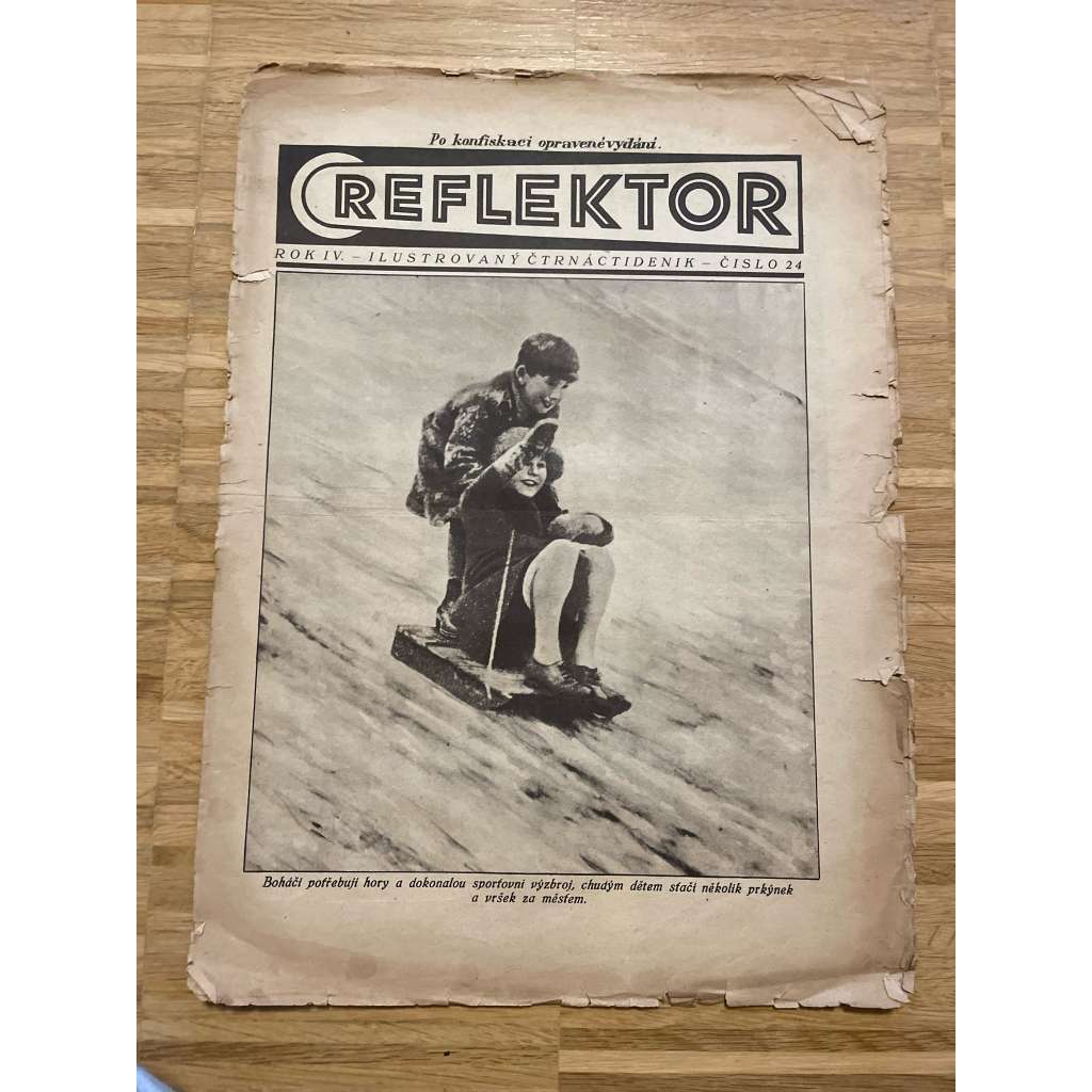 Reflektor, ročník IV., číslo 24 (časopis, staré noviny, 1. republika) Reflektor, ročník IV., číslo 24 (časopis, staré noviny, 1. republika)