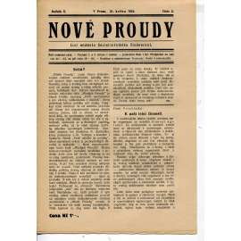 Nové proudy. List mládeže Socialistického Sjednocení (21.5.1924) - staré noviny, 1. republika