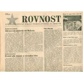 Rovnost (21.8.1946). List Komunistické strany Československa na Moravě (staré noviny) Rovnost (21.8.1946). List Komunistické strany Československa na Moravě (staré noviny)