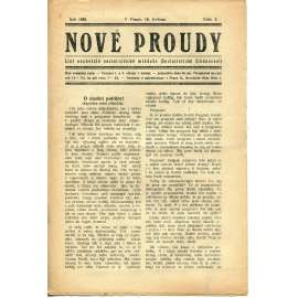 Nové proudy. List nezávislé socialistické mládeže (16.5./1923) - staré noviny, 1. republika