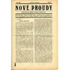 Nové proudy. List mládeže Socialistického Sjednocení (4.7./1923) - staré noviny, 1. republika