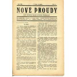 Nové proudy. List mládeže Socialistického Sjednocení (4.8./1923) - staré noviny, 1. republika