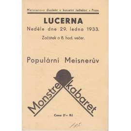 Monstre kabaret. Program kabaretu v obrazech.