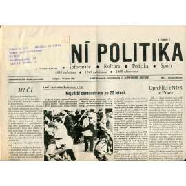 Národní politika (listopad 1989) - noviny, exil