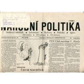 Národní politika (květen 1989) - noviny, exil