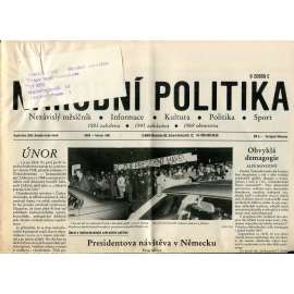 Národní politika (Únor 1990) - noviny, exil