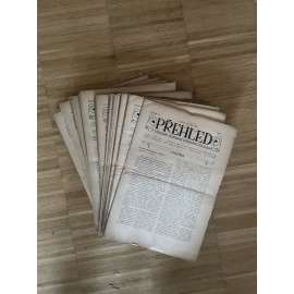 Přehled, ročník VII., čísla 1-23, 25-33, 35-38, 40-43, 45, 46 a 48-52/1908. Týdenník věnovaný veřejným otázkám (časopis, noviny)