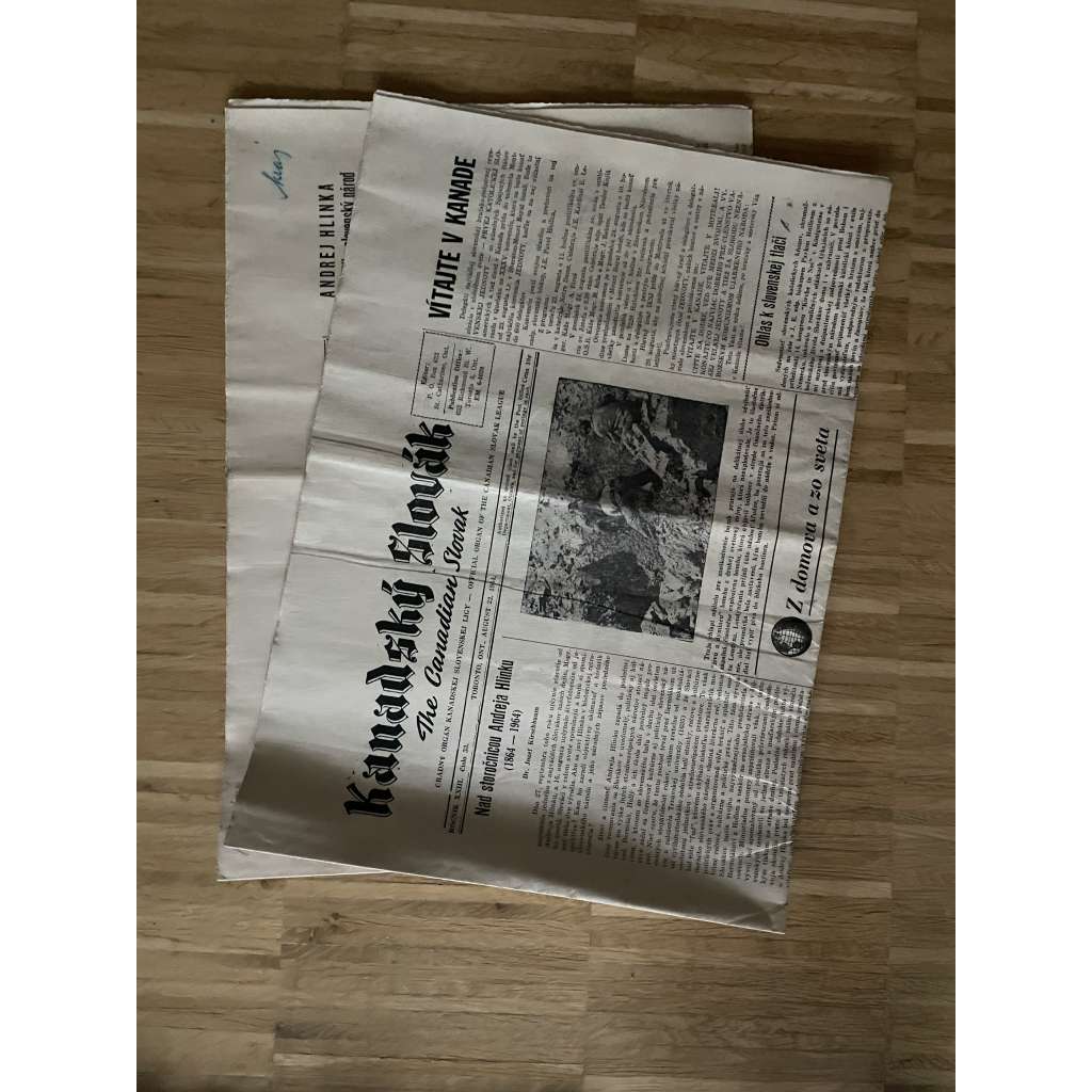 Kanadský Slovák, ročník XXIII., čísla 33 a 38/1964. (exil, noviny)