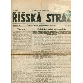 Říšská stráž (2.6.1928) Ústřední deník Národní obce fašistické (staré noviny, fašisté, 1. republika)