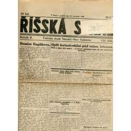 Říšská stráž (23.7.1928) Ústřední deník Národní obce fašistické (staré noviny, fašisté, 1. republika)