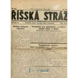 Říšská stráž (25.7.1928) Ústřední deník Národní obce fašistické (staré noviny, fašisté, 1. republika)