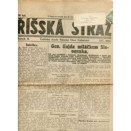 Říšská stráž (26.7.1928) Ústřední deník Národní obce fašistické (staré noviny, fašisté, 1. republika)