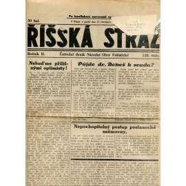 Říšská stráž (27.7.1928) Ústřední deník Národní obce fašistické (staré noviny, fašisté, 1. republika)
