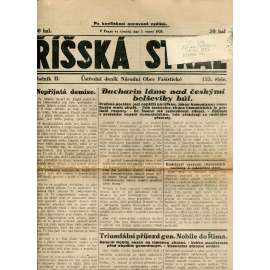 Říšská stráž (2.8.1928) Ústřední deník Národní obce fašistické (staré noviny, fašisté, 1. republika)