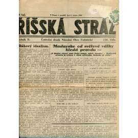 Říšská stráž (6.8.1928) Ústřední deník Národní obce fašistické (staré noviny, fašisté, 1. republika)