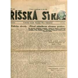 Říšská stráž (15.10.1928) Ústřední deník Národní obce fašistické (staré noviny, fašisté, 1. republika)