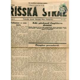 Říšská stráž (17.10.1928) Ústřední deník Národní obce fašistické (staré noviny, fašisté, 1. republika)